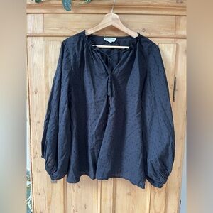 Emerson Fry Organic Cotton Black Blouse